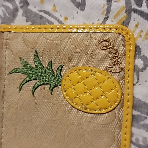 Coach Pineapple Wristlet Cardholder with Zipper Compartment - Picture 2 of 5
